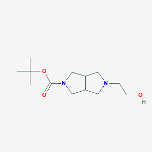 molecular formula C13H24N2O3 B14767528 tert-Butyl 5-(2-hydroxyethyl)hexahydropyrrolo[3,4-c]pyrrole-2(1H)-carboxylate 