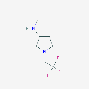molecular formula C7H13F3N2 B14767540 N-methyl-1-(2,2,2-trifluoroethyl)pyrrolidin-3-amine 