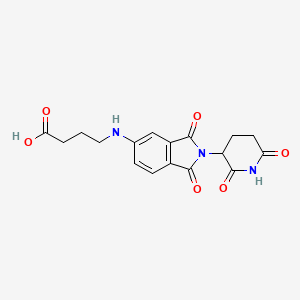 molecular formula C17H17N3O6 B14767545 Pomalidomide-5'-C3-acid 