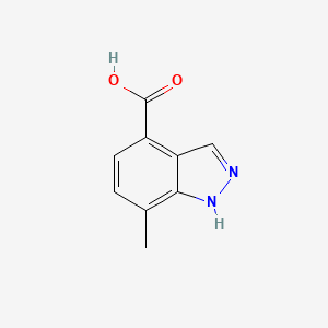 molecular formula C9H8N2O2 B14767561 7-methyl-1H-indazole-4-carboxylic acid 