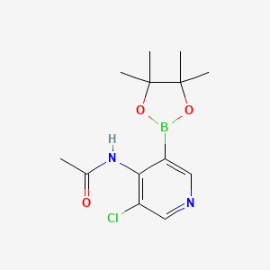 molecular formula C13H18BClN2O3 B14767568 N-[3-chloro-5-(4,4,5,5-tetramethyl-1,3,2-dioxaborolan-2-yl)pyridin-4-yl]acetamide 
