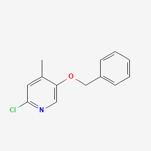 molecular formula C13H12ClNO B14767609 5-(Benzyloxy)-2-chloro-4-methylpyridine 