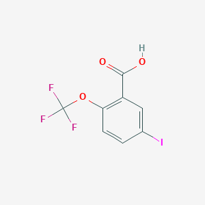 molecular formula C8H4F3IO3 B14767672 5-Iodo-2-(trifluoromethoxy)benzoic acid 