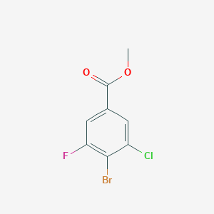 molecular formula C8H5BrClFO2 B14767702 Methyl 4-bromo-3-chloro-5-fluorobenzoate 