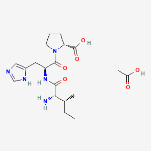 molecular formula C19H31N5O6 B14767810 Angiotensin 1/2 (5-7) acetate 