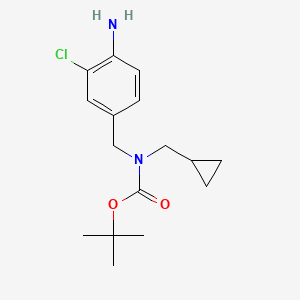 molecular formula C16H23ClN2O2 B14767882 tert-Butyl 4-amino-3-chlorobenzyl(cyclopropylmethyl)carbamate 