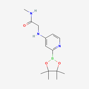 molecular formula C14H22BN3O3 B14767933 N-methyl-2-[[2-(4,4,5,5-tetramethyl-1,3,2-dioxaborolan-2-yl)pyridin-4-yl]amino]acetamide 