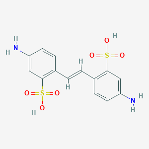 molecular formula C14H14N2O6S2 B014768 4,4'-Diamino-2,2'-stilbenedisulfonic acid CAS No. 81-11-8