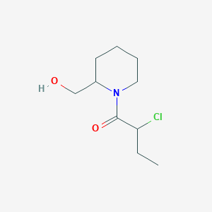 molecular formula C10H18ClNO2 B1476802 2-Chloro-1-(2-(hydroxymethyl)piperidin-1-yl)butan-1-one CAS No. 2092052-19-0