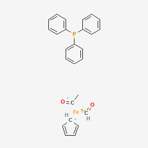 molecular formula C26H24FeO2P B14768081 Cyclopenta-1,3-diene;ethanone;iron(3+);methanone;triphenylphosphane CAS No. 36548-61-5