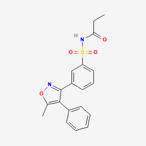 molecular formula C19H18N2O4S B14768132 N-((3-(5-methyl-4-phenylisoxazol-3-yl)phenyl)sulfonyl)propionamide 