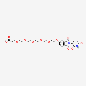 molecular formula C26H34N2O12 B14768210 Thalidomide-5'-O-PEG5-C2-acid 