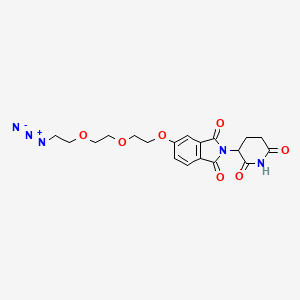 molecular formula C19H21N5O7 B14768366 Thalidomide-5'-O-PEG2-C2-azide 