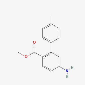 molecular formula C15H15NO2 B14768373 Methyl 5-amino-4'-methyl-[1,1'-biphenyl]-2-carboxylate 