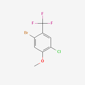molecular formula C8H5BrClF3O B14768376 1-Bromo-4-chloro-5-methoxy-2-(trifluoromethyl)benzene 
