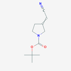 molecular formula C11H16N2O2 B14768382 Tert-butyl 3-(cyanomethylene)pyrrolidine-1-carboxylate 