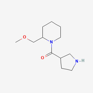 molecular formula C12H22N2O2 B1476840 (2-(Methoxymethyl)piperidin-1-yl)(pyrrolidin-3-yl)methanone CAS No. 1996985-11-5