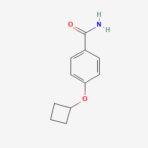 molecular formula C11H13NO2 B14768433 4-Cyclobutoxybenzamide 