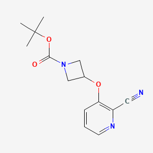 molecular formula C14H17N3O3 B14768494 Tert-butyl 3-((2-cyanopyridin-3-yl)oxy)azetidine-1-carboxylate 