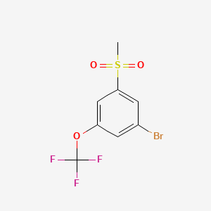molecular formula C8H6BrF3O3S B14768692 1-Bromo-3-(methylsulfonyl)-5-(trifluoromethoxy)benzene 
