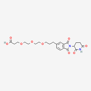 molecular formula C23H28N2O9 B14768772 Thalidomide-5'-C3-PEG3-acid 
