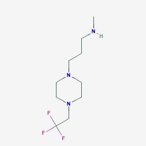 molecular formula C10H20F3N3 B14768884 N-Methyl-3-(4-(2,2,2-trifluoroethyl)piperazin-1-yl)propan-1-amine 