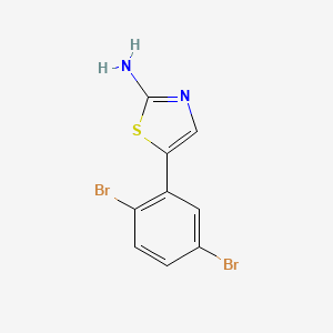 molecular formula C9H6Br2N2S B14768940 5-(2,5-Dibromophenyl)thiazol-2-amine 