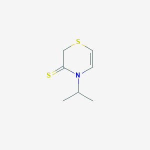 molecular formula C7H11NS2 B147690 4-Propan-2-yl-1,4-thiazine-3-thione CAS No. 133643-17-1