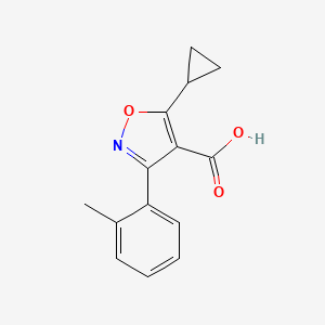 molecular formula C14H13NO3 B14769009 5-Cyclopropyl-3-(o-tolyl)isoxazole-4-carboxylic acid 