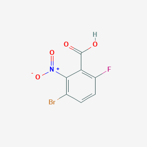 molecular formula C7H3BrFNO4 B14769040 3-Bromo-6-fluoro-2-nitrobenzoic acid 