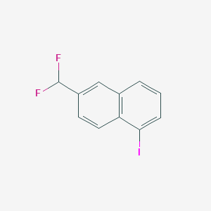 molecular formula C11H7F2I B14769083 2-(Difluoromethyl)-5-iodonaphthalene 