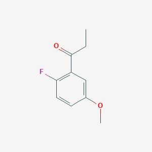 molecular formula C10H11FO2 B14769101 1-Propanone, 1-(2-fluoro-5-methoxyphenyl)- CAS No. 89106-46-7