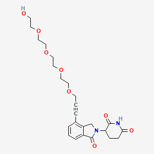 molecular formula C24H30N2O8 B14769204 Phthalimidinoglutarimide-propargyl-PEG4-OH 