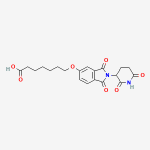 molecular formula C20H22N2O7 B14769216 Thalidomide-5'-O-C6-acid 