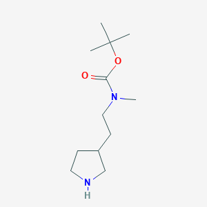 molecular formula C12H24N2O2 B14769232 Methyl-(2-pyrrolidin-3-YL-ethyl)-carbamic acid tert-butyl ester 