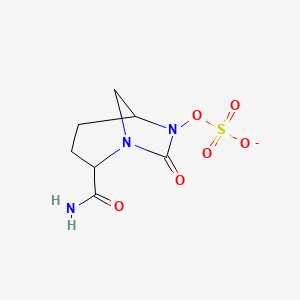 molecular formula C7H10N3O6S- B14769262 (2S,5R)-2-carbamoyl-7-oxo-1,6-diazabicyclo[3.2.1]octan-6-yl sulfate 