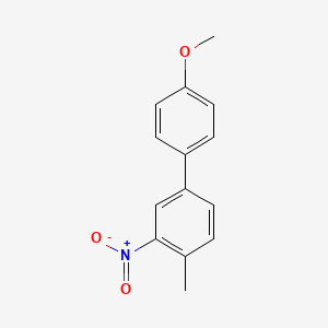 molecular formula C14H13NO3 B14769263 4'-Methoxy-4-methyl-3-nitrobiphenyl 