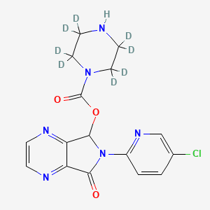 molecular formula C16H15ClN6O3 B14769284 N-Desmethyl zopiclone-d8 