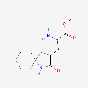 molecular formula C13H22N2O3 B14769290 Methyl 2-amino-3-(2-oxo-1-azaspiro[4.5]decan-3-yl)propanoate 