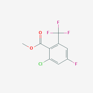molecular formula C9H5ClF4O2 B14769313 Methyl 2-chloro-4-fluoro-6-(trifluoromethyl)benzoate 