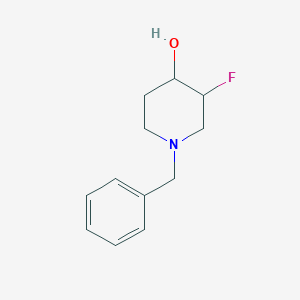 molecular formula C12H16FNO B14769338 1-Benzyl-3-fluoropiperidin-4-ol 