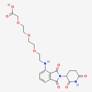 molecular formula C21H25N3O9 B14769360 Pomalidomide-PEG3-acetic acid 