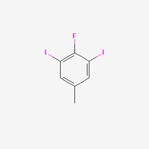 molecular formula C7H5FI2 B14769403 2-Fluoro-1,3-diiodo-5-methylbenzene 
