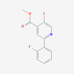 molecular formula C13H9F2NO2 B14769420 Methyl 5-fluoro-2-(2-fluorophenyl)isonicotinate 