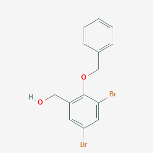 molecular formula C14H12Br2O2 B14769447 (2-(Benzyloxy)-3,5-dibromophenyl)methanol 
