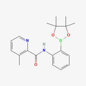 molecular formula C19H23BN2O3 B14769474 3-methyl-N-[2-(4,4,5,5-tetramethyl-1,3,2-dioxaborolan-2-yl)phenyl]pyridine-2-carboxamide 