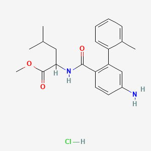 molecular formula C21H27ClN2O3 B14769550 Methyl 2-[[4-amino-2-(2-methylphenyl)benzoyl]amino]-4-methylpentanoate;hydrochloride 