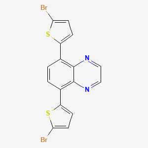 molecular formula C16H8Br2N2S2 B14769631 5,8-Bis(5-bromo-2-thienyl)quinoxaline 