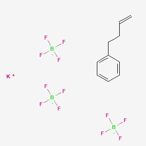 molecular formula C10H12B3F12K-2 B14769640 Potassium;but-3-enylbenzene;tritetrafluoroborate 