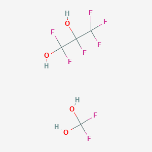 molecular formula C4H4F8O4 B14769665 Difluoromethanediol; hexafluoropropane-1,2-diol 